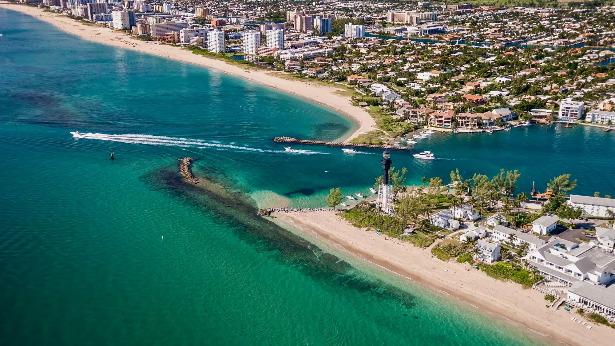 Hillsboro Inlet and the Pompano Beach coast